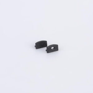 Pair of End Caps for Arc LED Flat Profile (Black)
