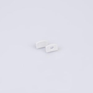 Pair of End Caps for Arc LED Flat Profile (Silver)
