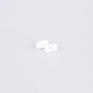 Pair of End Caps for Arc LED Flat Profile (White)