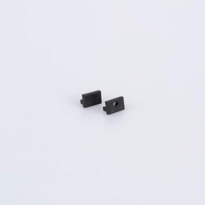 Pair of End Caps for Arc LED Micro LED Profile (Black)