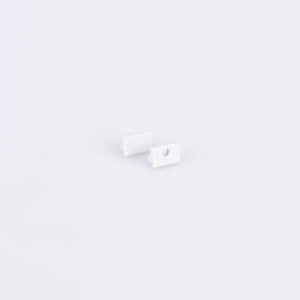 Pair of End Caps for Arc LED Micro LED Profile (Silver)