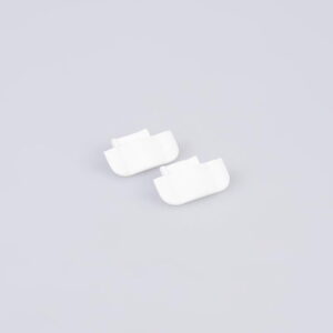 Pair of End Caps for Arc LED Recessed Profile (White)