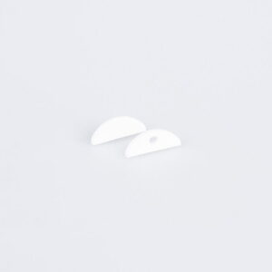 Pair of End Caps for Arc LED Dome Profile (White)