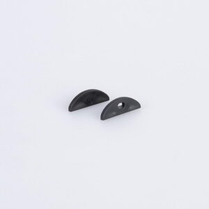 Pair of End Caps for Arc LED Dome Profile (Black)