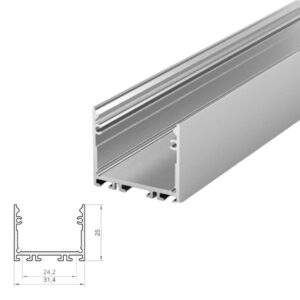Arc LED 2 Metre 31.4mm Aluminium LED Profile