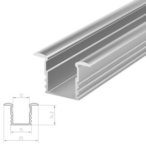ARC-DREC 2 Metre Deep Recessed Aluminium LED Profile