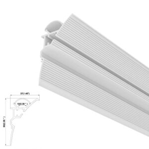 ARC-DWEM 2 Metre Drywall LED Plaster in Profile with Wide Angle Diffuser (White)