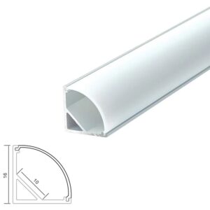 ARC-EM 2 Metre Rounded Corner Base Profile and Cover