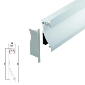 ARC-EWW 2 Metre Embedded Wall Washing Base Profile and Diffuser