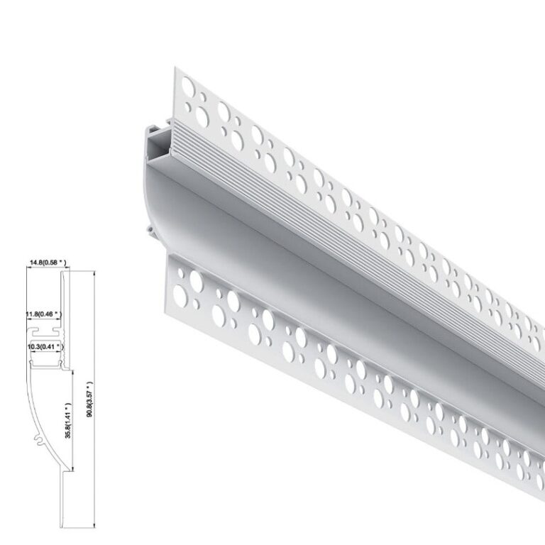 Led Profile Embedded ARC-S-PBEWW 2 Metre Slim Embedded Plaster in LED Profile Including ...