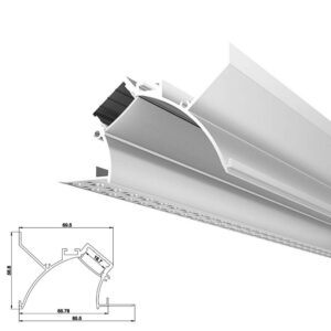 ARC-SWWPB 2 Metre Slim Wall Washing Plaster-in Aluminium Profile (White)