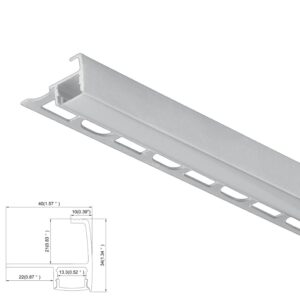 Arc LED 2m 20mm Tile in Stair Profile (Silver)