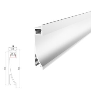 ARC-EWW 2 Metre Embedded Wall Washing Base Profile and Diffuser