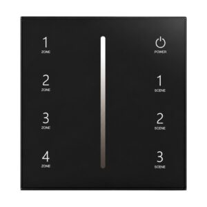 Arc LED 4 Zone Single Colour Battery Operated Touch Wall Panel