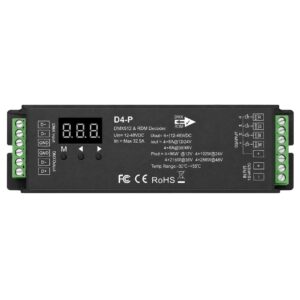 Arc LED 12-48VDC 4 Channel DMX Decoder (Black)