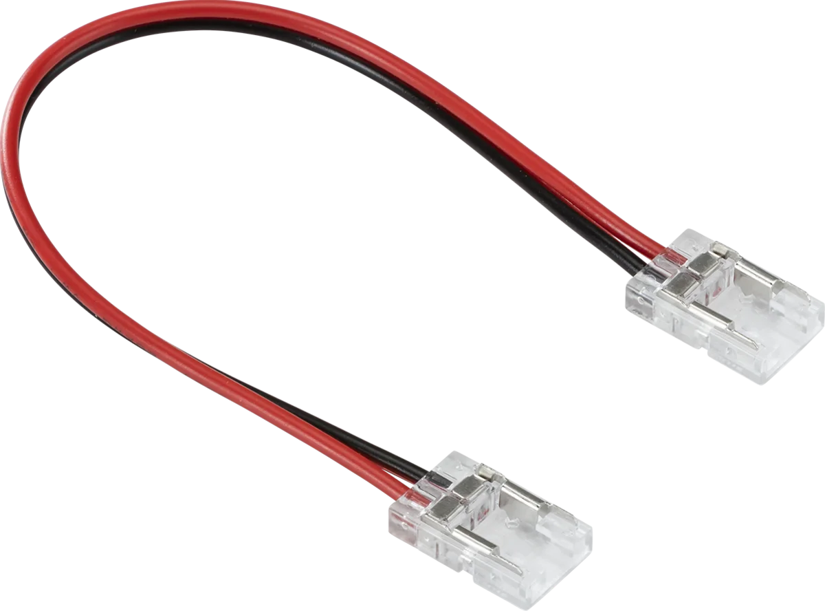Arc LED 2 Pin 10mm COB Strip to Wire to Strip Connector (Clear)
