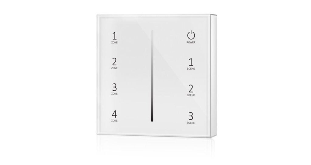 Arc LED 4 Zone Single Colour Battery Operated Touch Wall Panel | ArcLED