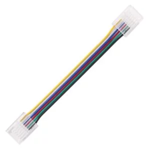 Arc LED 6 Pin 12mm COB Strip to Wire to Strip Connector (Clear)
