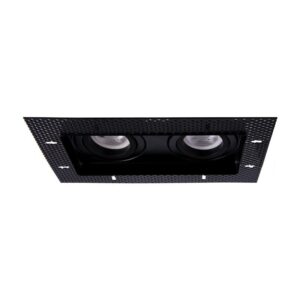 Arc LED Twin Plaster in GU10 LED Downlight (Matt Black)