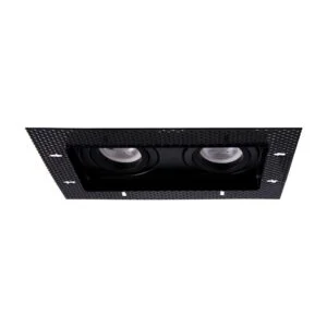 Arc LED Twin Plaster in GU10 LED Downlight (Matt Black)