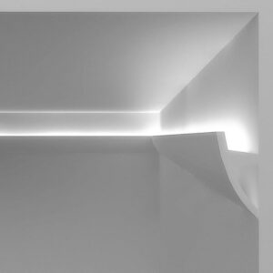 Eleni Lighting EL502 2 Metre Curved LED Linear Cornice (White)