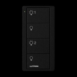 Lutron - Pico RF Lights 4 Button 2-Group - Black