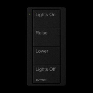 Lutron - Pico RF Lights 4 Button Zone - Black
