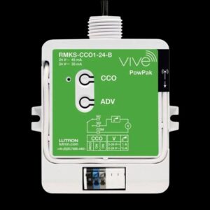Lutron RMKS-CC01-24-B Vive PowPak Contact Closure Module RF Control 24V (White)