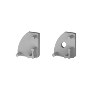 Pair of End Caps for ARC-3060DEG-SIL (Silver)