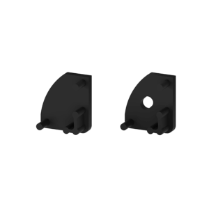 Pair of End Caps for ARC-3060DEG-BLK (Black)