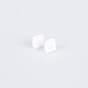 Pair of End Caps for Arc LED Deep Flat Profile (White)