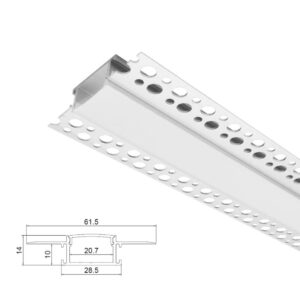 ARC-PBW Wide Flush Aluminium Profile for Plasterboard – Including Diffuser