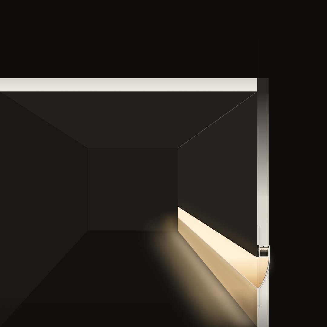 ARC-PBEWW Embedded Wall Washing Plaster in LED Profile Including Diffuser (White)
