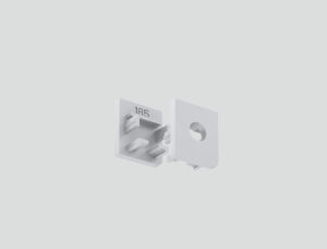 Pair of End Caps for ARC-SGS-40 Profile (White)