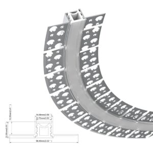 2 Metre Bendable Plaster in Profile Top & Side Bend - 11.2mm Internal