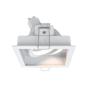 Open Fired Rated IP20 GU10 Square Tilt Baffle Downlight (Sand White)