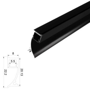 2m Micro Embedded Wall Wash/Recessed Cabinet Profile