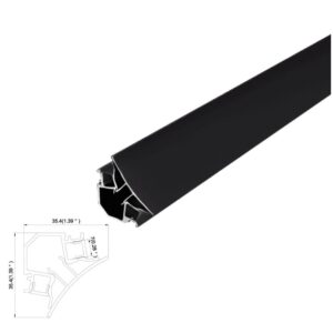 2 Metre Mini 2 Way Corner Profile with Wide Angle Diffuser