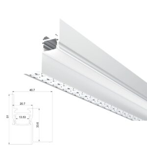 3m Low Glare Shadow Gap LED Profile (White)