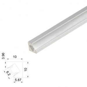 10x10mm Micro 45 Degree LED Profile 2m Length
