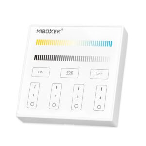 4 ZONE DUAL COLOUR WALL PANEL (WHITE) BATTERY OPERATED - 2 X AAA REQUIRED