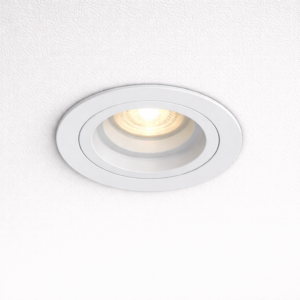 Open Fired Rated IP20 GU10 Tilt Baffle Downlight (Sand White)