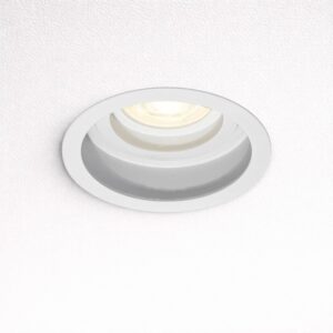 Open Fired Rated IP20 GU10 Tilt Baffle Downlight (Sand White)