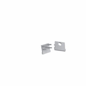 Pair of End Caps for ARC-BENDPB Profile (Silver)