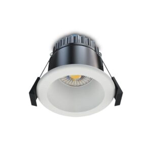 8W CCT Switchable Fire Rated Anti-glare LED Downlight IP65 - White Bezel Inc
