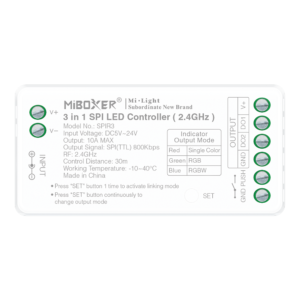 2.4G 5-24V 50-240W SPI Controller (Single Colour/RGB/RGBW)
