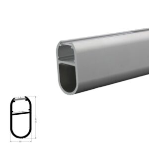 Arc LED 2m Wardrobe Rail Profile with Diffuser, End Caps & Suspension Hoops