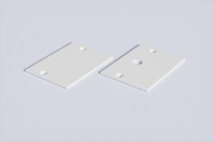 Pair of end caps for 30x30mm & 50x35mm Architectural Profile