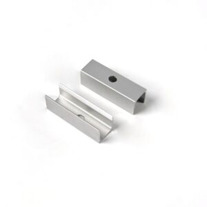 Pair of Aluminium Clips for 8x8mm Mini Neon (Silver)