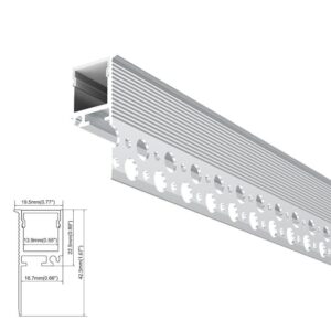 ARC-SGS 2 Metre Shadow Gap Profile 13.9mm Internal Including Diffuser (Silver)